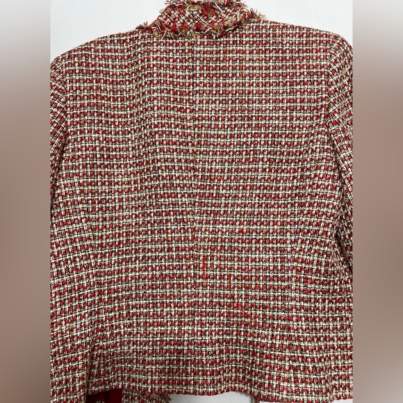 ALFANI Petite Ladies Linen Blend Suit Jacket Poppy Multi Size 10P - Picture 6 of 10